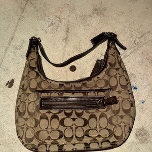 Vintage y2k Coach Brown Signature Hobo Bag